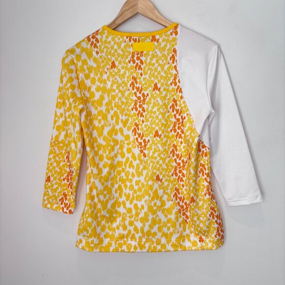 Adidas Stella McCartney Barricade Yellow White Athletic Pullover Shirt Small d5 - Picture 13 of 16